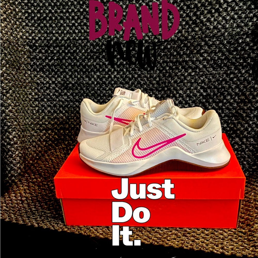 Nike Women's White and Pink Sneakers